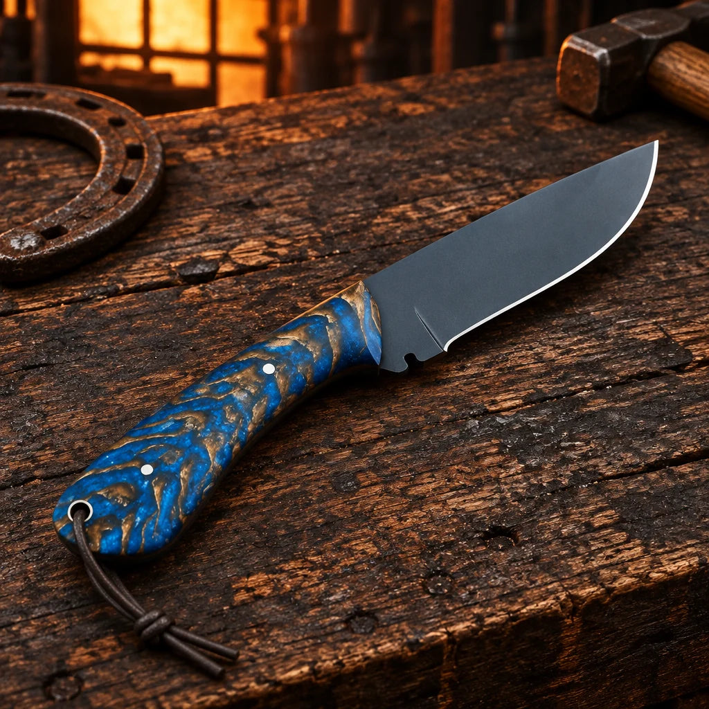 Blue Coyote Ranger — Handmade 1095 High Carbon Knife
