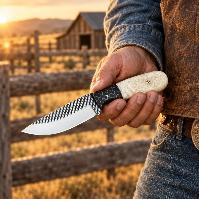 Black Mesa Outlaw — Handmade Farrier Rasp Knife