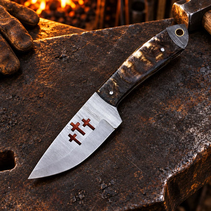 Silverhorn Trail Boss — Handmade Damascus Steel Knife