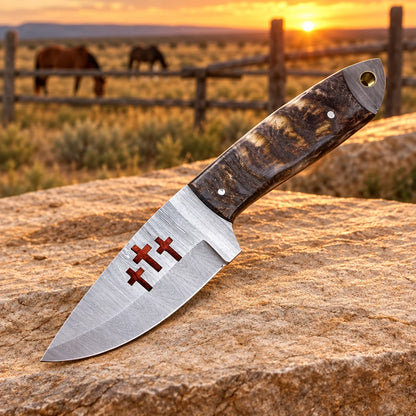 Silverhorn Trail Boss — Handmade Damascus Steel Knife