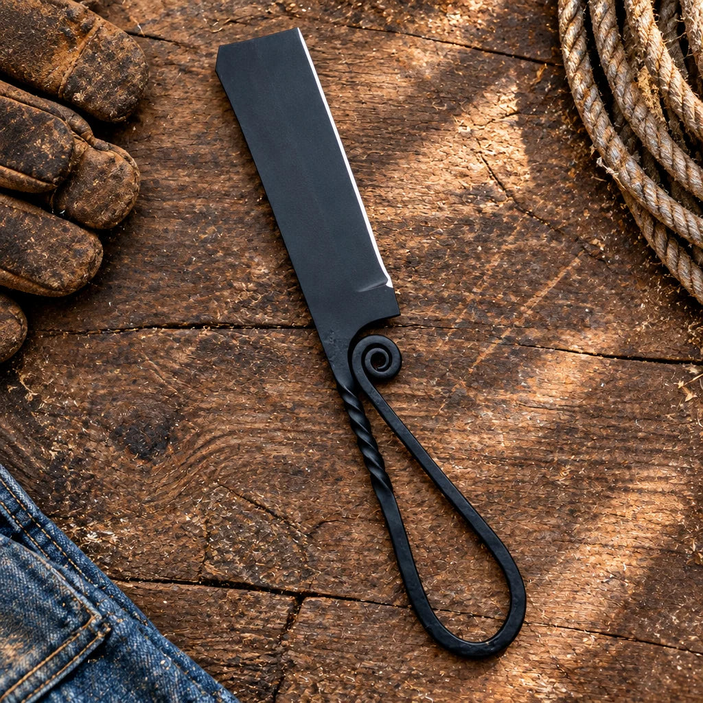 Twisted Cattleman — Handmade 1095 Bull Cutter Knife