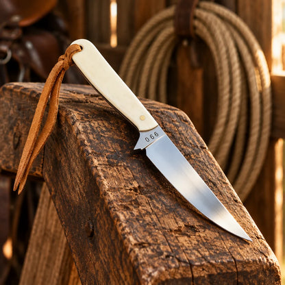 White Bone Trail Boss — Handmade 1095 High Carbon Steel Knife