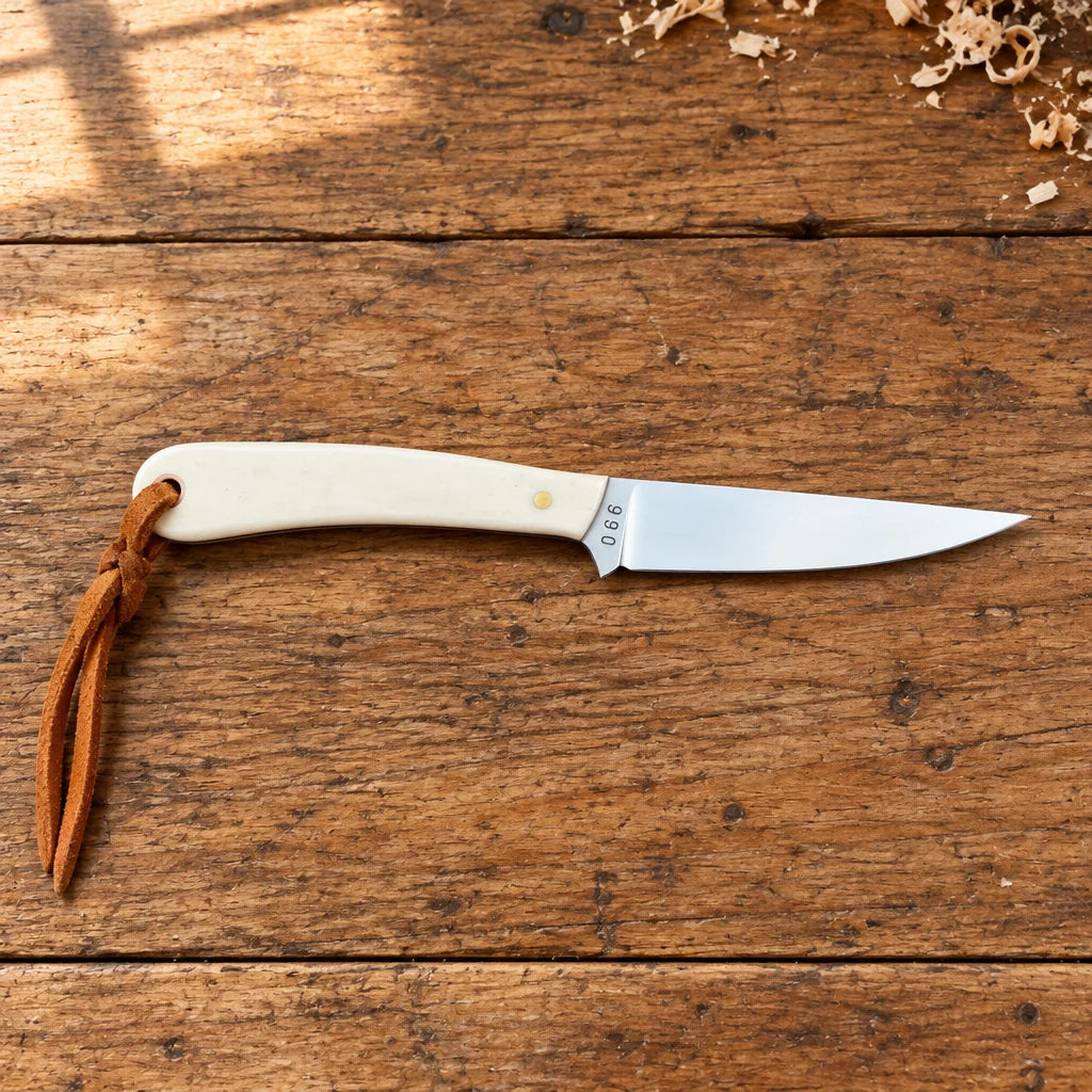 White Bone Trail Boss — Handmade 1095 High Carbon Steel Knife