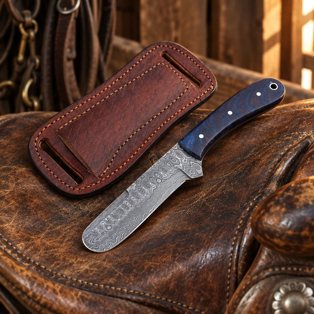 Blue Ridge Drifter — Handmade Damascus Steel Knife