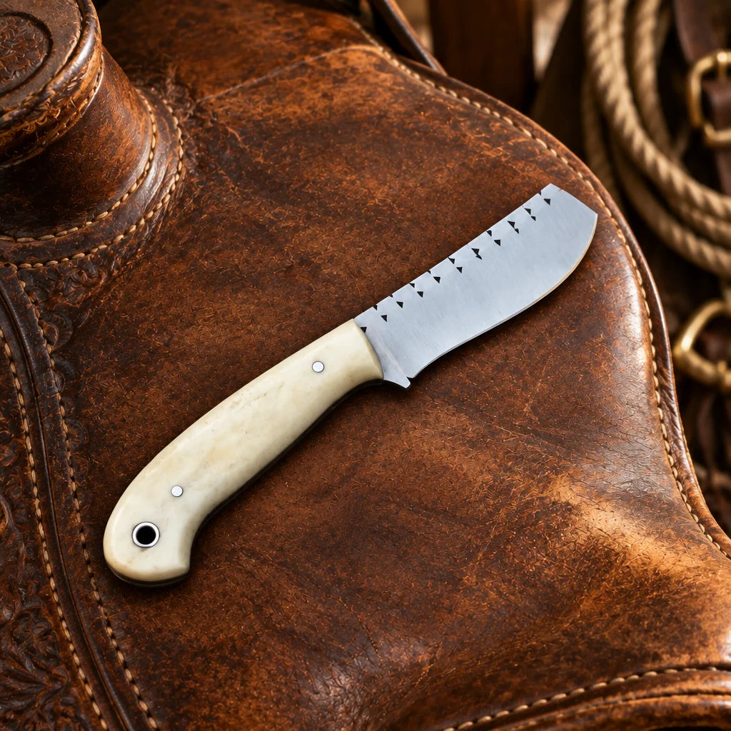 Bone Creek Wrangler — Handmade Farrier Rasp Knife