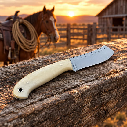 Bone Creek Wrangler — Handmade Farrier Rasp Knife