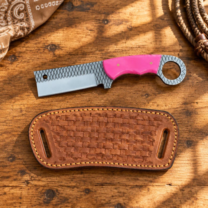 Pink Spur Outlaw — Handmade Farrier Rasp Knife
