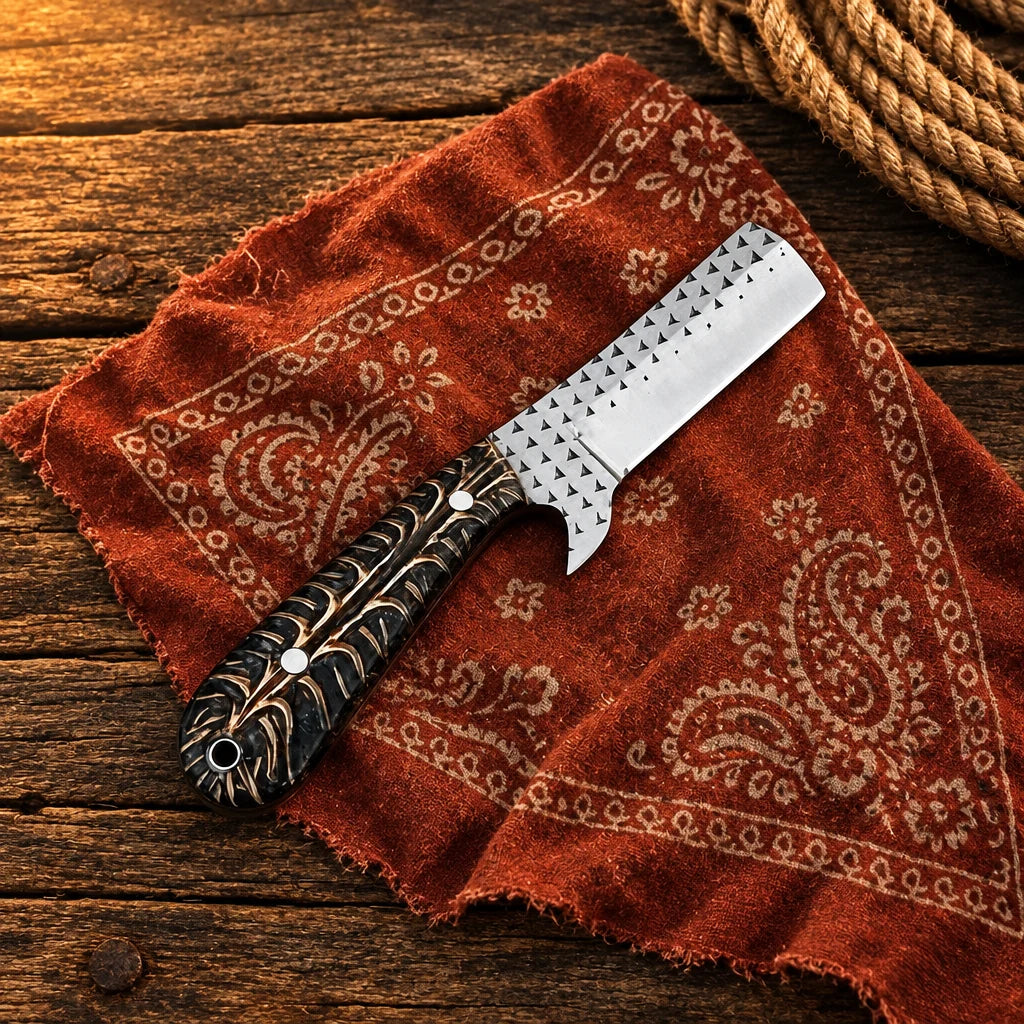 Black Pine Outlaw — Handmade Old Farrier Rasp Bull Cutter
