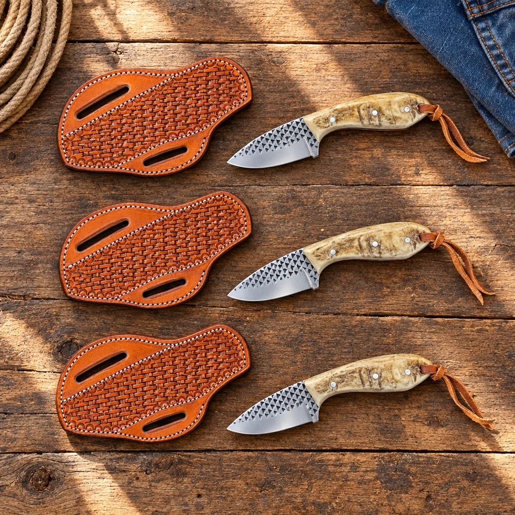 Sheephorn Drifter — Handmade Farrier Rasp Knife