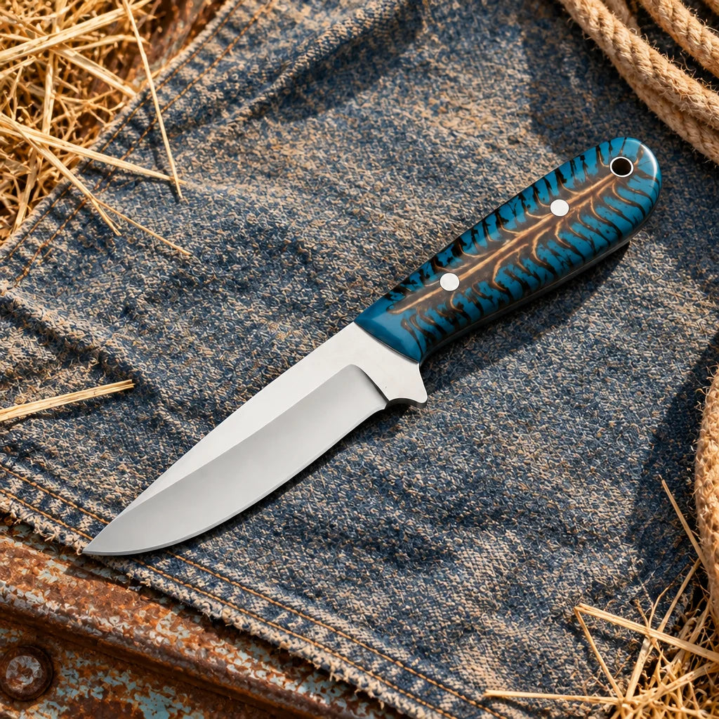 Blue Pine Trail Boss — Handmade J2 Steel Knife