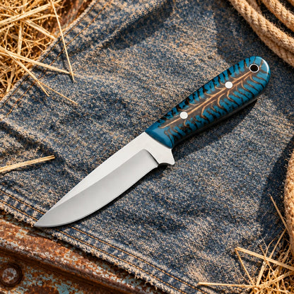 Blue Pine Trail Boss — Handmade J2 Steel Knife