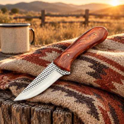 Western knife at a cowboy camp